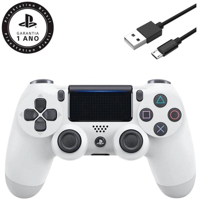 Dualshock 4 Controle PS 4 Original Sony Branco Glacial Lacrado 12
